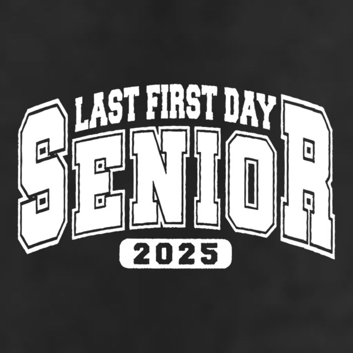 Last First Day Senior 2025 Class Of 2025 Back To School 7 Panel Mesh Trucker Snapback Hat