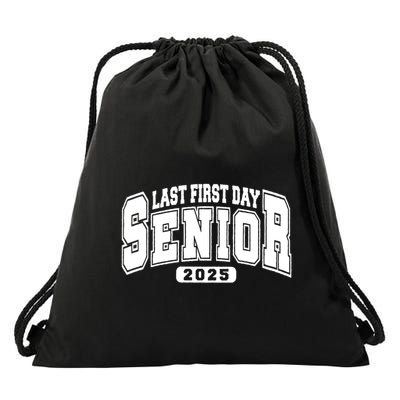 Last First Day Senior 2025 Class Of 2025 Back To School Drawstring Bag