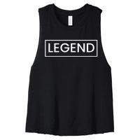 Legend For Dad Legend And Legacy Father And Son Women's Racerback Cropped Tank