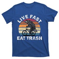 Live Fast Eat Trash Raccoon On Bike Vintage Camping T-Shirt