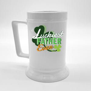 Luckiest Father Ever St Patricks Day Irish Fathersday Gift Beer Stein