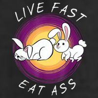 Live Fast Eat Ass Funny Rabbits Bunny Adult Drive Performance Visor