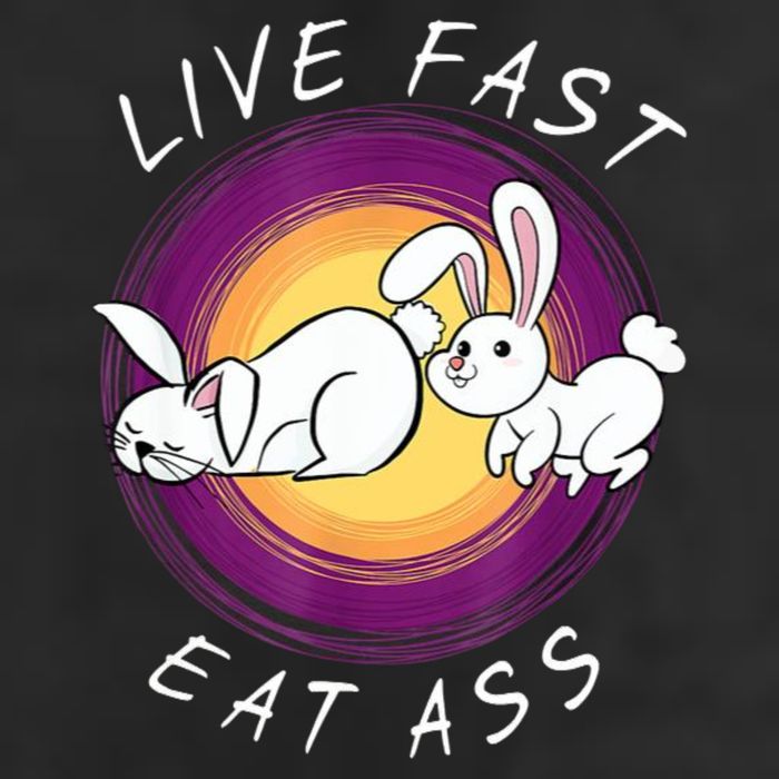 Live Fast Eat Ass Funny Rabbits Bunny Adult Drive Performance Visor