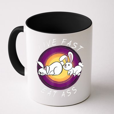 Live Fast Eat Ass Funny Rabbits Bunny Mug