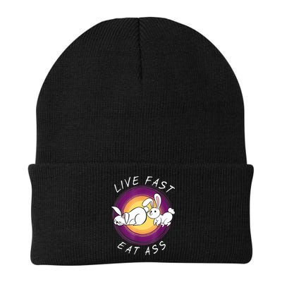 Live Fast Eat Ass Funny Rabbits Bunny Beanie