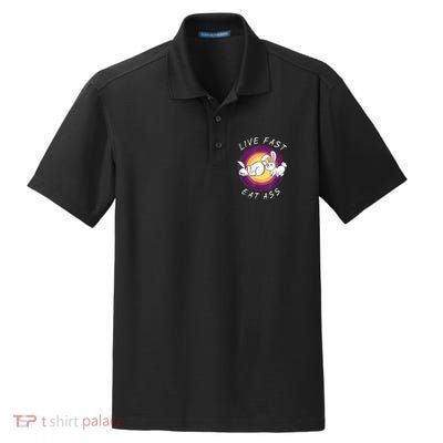 Live Fast Eat Ass Funny Rabbits Bunny Dry Zone Grid Polo