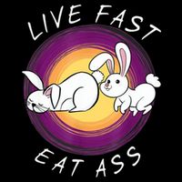 Live Fast Eat Ass Funny Rabbits Bunny 16 in Basic Backpack