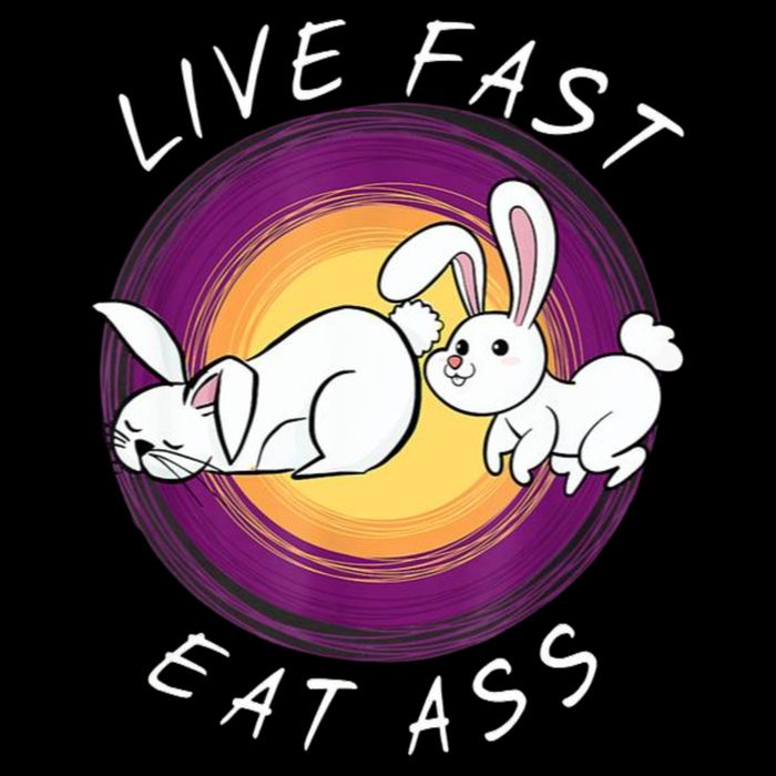 Live Fast Eat Ass Funny Rabbits Bunny 16 in Basic Backpack