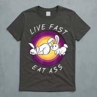 Live Fast Eat Ass Funny Rabbits Bunny T-Shirt