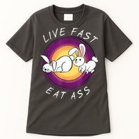 Live Fast Eat Ass Funny Rabbits Bunny Tall T-Shirt