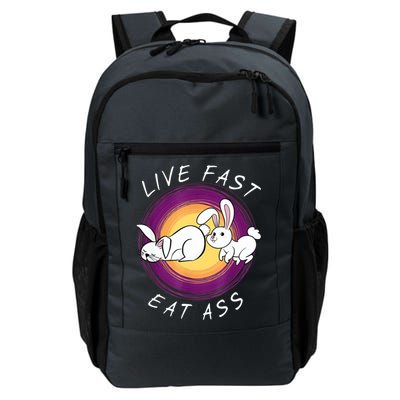 Live Fast Eat Ass Funny Rabbits Bunny Backpack
