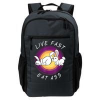 Live Fast Eat Ass Funny Rabbits Bunny Backpack