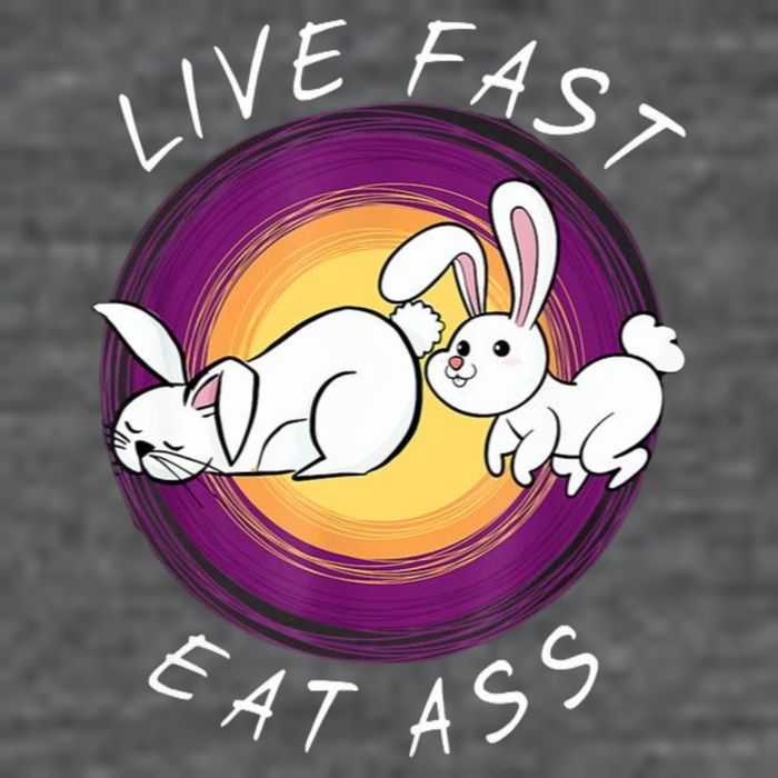 Live Fast Eat Ass Funny Rabbits Bunny Backpack