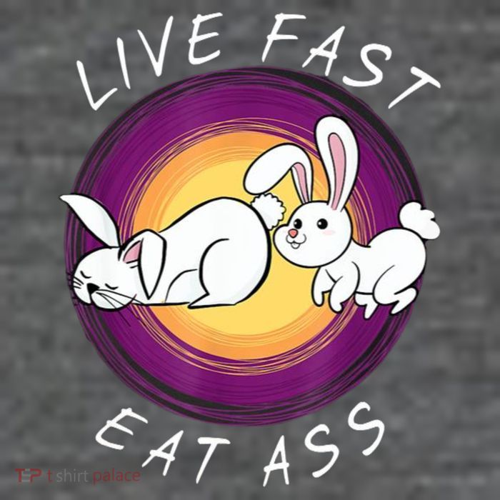 Live Fast Eat Ass Funny Rabbits Bunny 25L Jumbo Tote