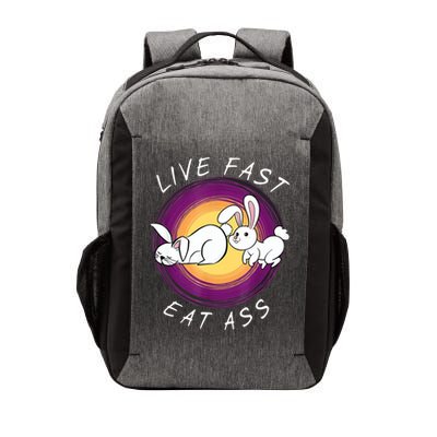 Live Fast Eat Ass Funny Rabbits Bunny Vector Backpack