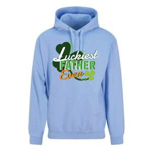 Luckiest Father Ever St Patricks Day Irish Fathersday Funny Gift Unisex Surf Hoodie