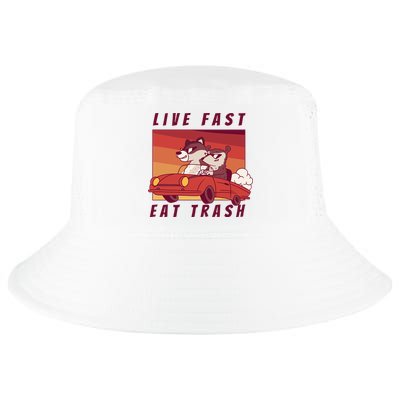Live Fast Eat Trash Race Car Funny Raccoon Cool Comfort Performance Bucket Hat