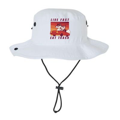 Live Fast Eat Trash Race Car Funny Raccoon Bucket Hat