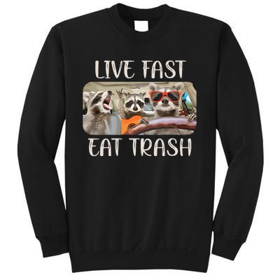 Live Fast Eat Trash Animal Raccoon Sweatshirt