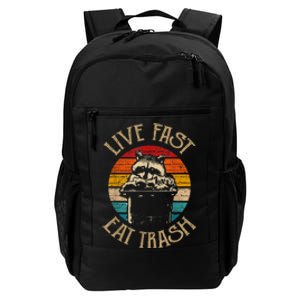 Live Fast Eat Trash Can Raccoon Camping Or Hiking Daily Commute Backpack