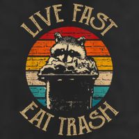 Live Fast Eat Trash Can Raccoon Camping Or Hiking Beanie
