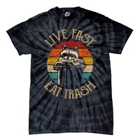 Live Fast Eat Trash Can Raccoon Camping Or Hiking Tie-Dye T-Shirt