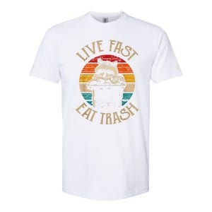 Live Fast Eat Trash Can Raccoon Camping Or Hiking Softstyle CVC T-Shirt