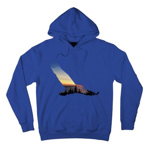 Lovely Flying Eagle Trippy Forest Sky Silhouette Tee Gift Hoodie