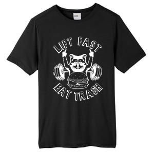 Lift Fast Eat Trash Racoon Gym And Fitness And Gift Tall Fusion ChromaSoft Performance T-Shirt