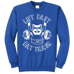 Lift Fast Eat Trash Racoon Gym And Fitness And Gift Sweatshirt