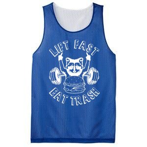 Lift Fast Eat Trash Racoon Gym And Fitness And Gift Mesh Reversible Basketball Jersey Tank