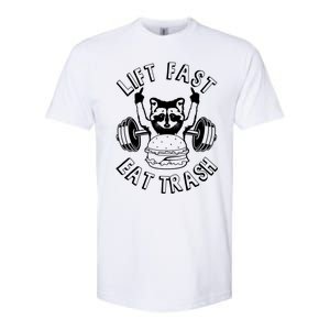 Lift Fast Eat Trash Racoon Gym And Fitness And Gift Softstyle CVC T-Shirt