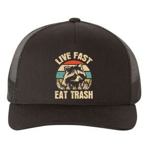 Live Fast Eat Trash Funny Raccoon Camping Or Hiking Lover Yupoong Adult 5-Panel Trucker Hat