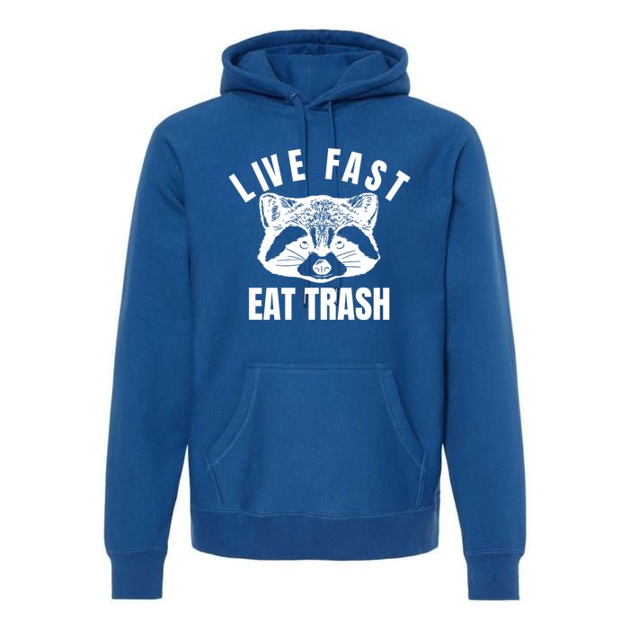 Live Fast Eat Trashfunny Gift Funny Raccoon Design Gift Premium Hoodie