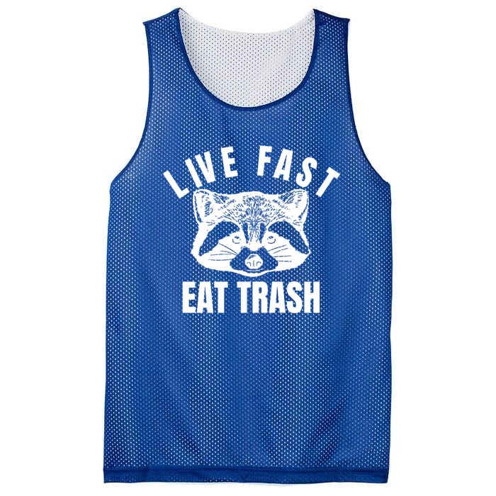 Live Fast Eat Trashfunny Gift Funny Raccoon Design Gift Mesh Reversible Basketball Jersey Tank