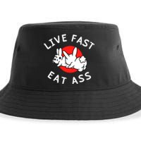 Live Fast Eat Ass Bunny Sustainable Bucket Hat