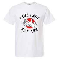 Live Fast Eat Ass Shirts Funny Bunny Garment-Dyed Heavyweight T-Shirt