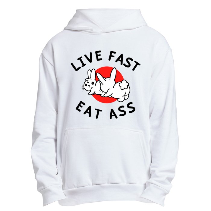 Live Fast Eat Ass Shirts Funny Bunny Urban Pullover Hoodie