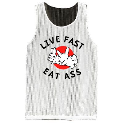 Live Fast Eat Ass Shirts Funny Bunny Mesh Reversible Basketball Jersey Tank