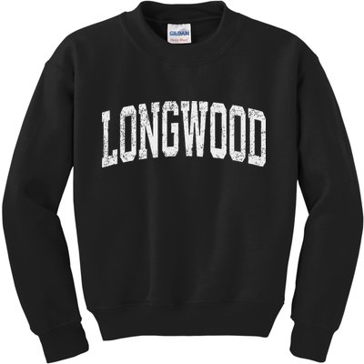 Longwood Florida Fl Vintage Athletic Sports Design Kids Sweatshirt