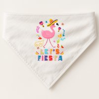 Let's Fiesta Flamingo Cinco De Mayo USA-Made Doggie Bandana