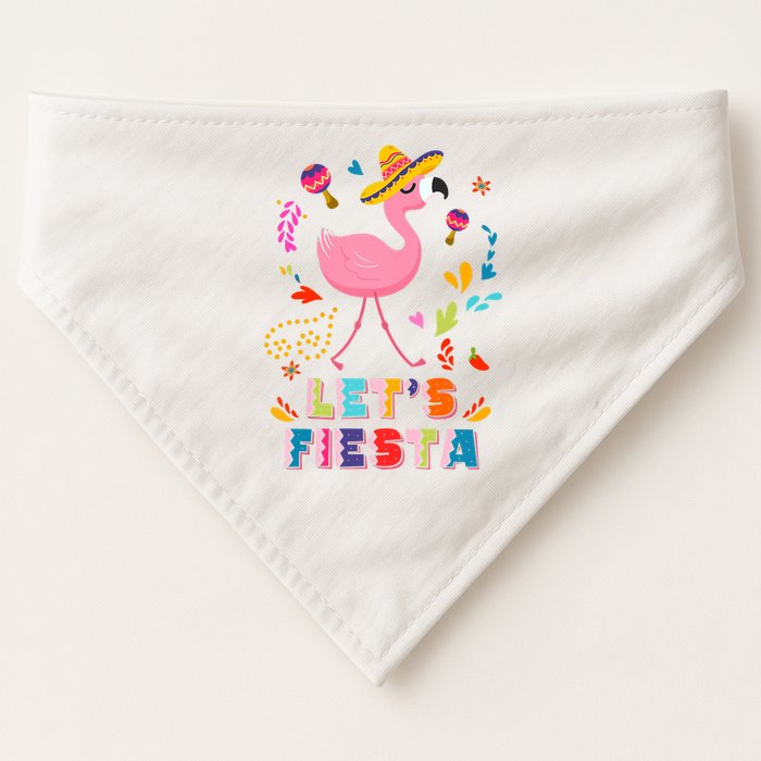 Let's Fiesta Flamingo Cinco De Mayo USA-Made Doggie Bandana