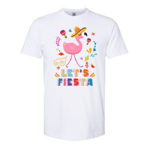 Let's Fiesta Flamingo Cinco De Mayo Softstyle CVC T-Shirt