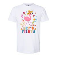 Let's Fiesta Flamingo Cinco De Mayo Softstyle CVC T-Shirt