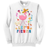 Let's Fiesta Flamingo Cinco De Mayo Sweatshirt