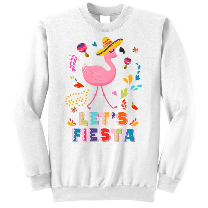 Let's Fiesta Flamingo Cinco De Mayo Sweatshirt