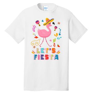 Let's Fiesta Flamingo Cinco De Mayo Tall T-Shirt