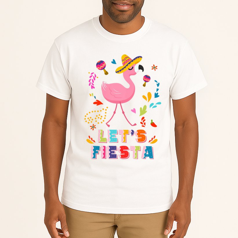 Let's Fiesta Flamingo Cinco De Mayo Tall T-Shirt