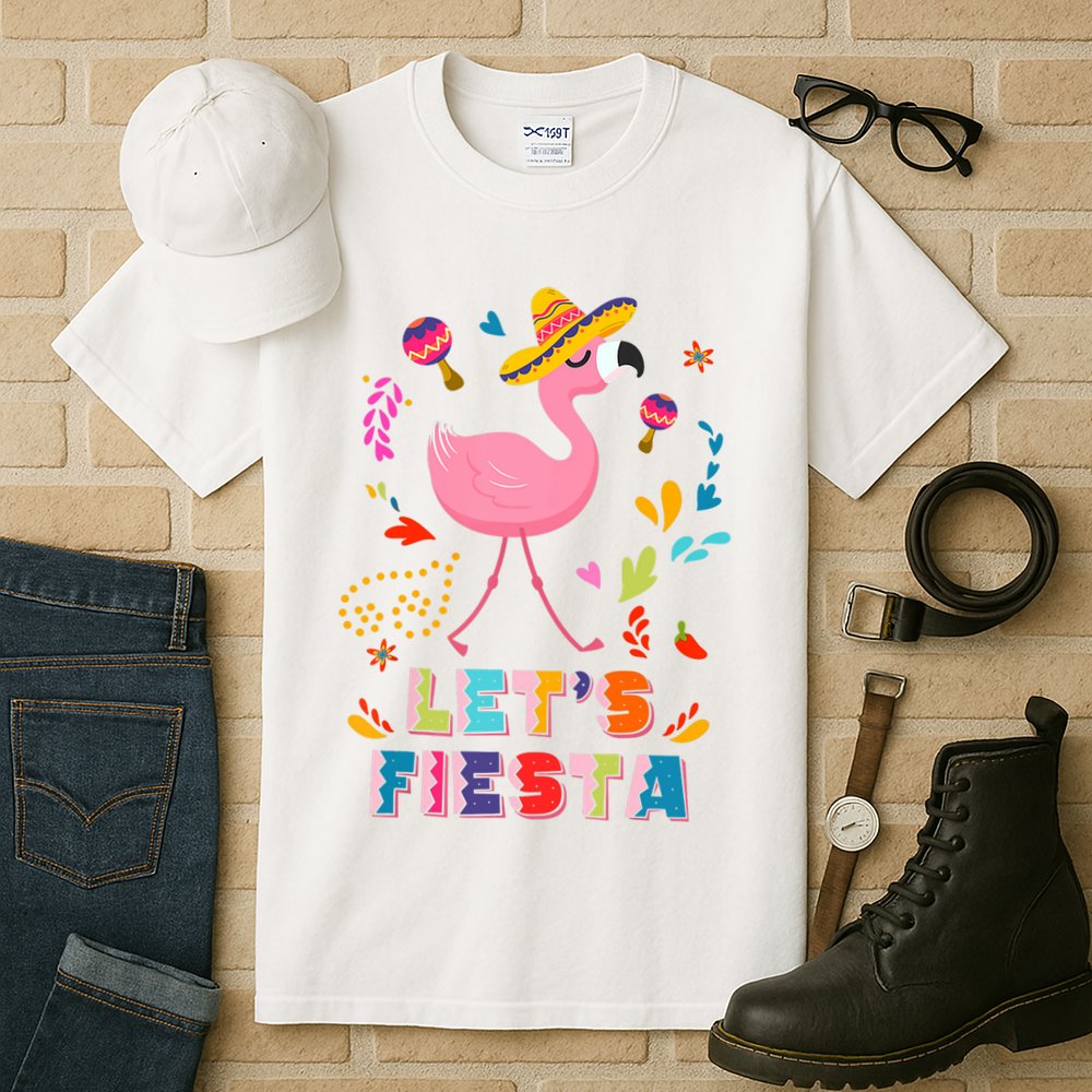 Let's Fiesta Flamingo Cinco De Mayo Tall T-Shirt