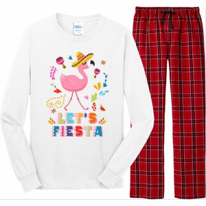 Let's Fiesta Flamingo Cinco De Mayo Long Sleeve Pajama Set